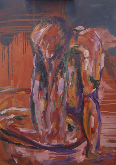 Desnudo en rojo Oil Panel Nude Paintings