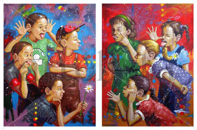 Entre caras y gestos (las niñas y los niños)