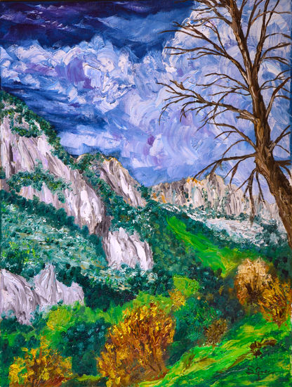 Cañon del rio Calera Oil Canvas Landscaping