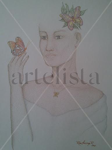 MARIPOSAS II Ink Paper Figure Painting