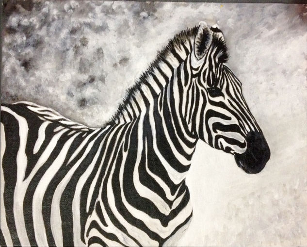 Zebra Retrato Acrylic Canvas Animals