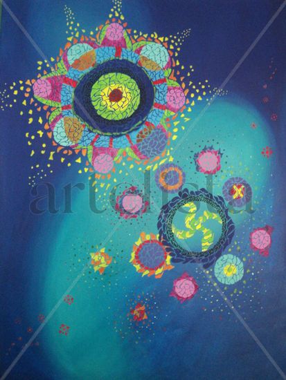 FLORES en el UNIVERSO Acrylic Canvas Others