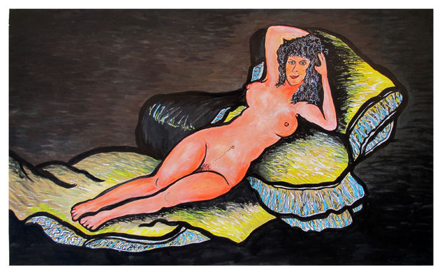 la maja Acrylic Paper Nude Paintings