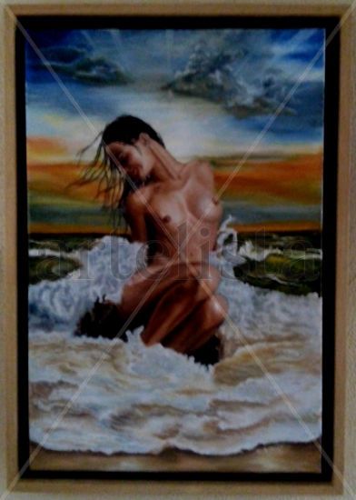 Atardecer en el mar Oil Canvas Nude Paintings