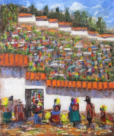 Miradores del Cusco Acrylic Canvas Landscaping