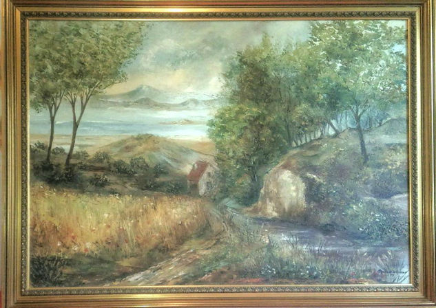 Paisaje. Luis Machado de Camas 1979. Oleo sobre lienzo (116x85 Oil Canvas Landscaping