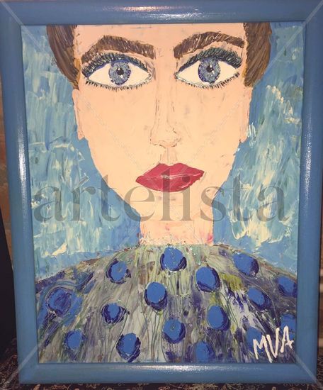 Mujer Real Acrylic Panel Figure Painting