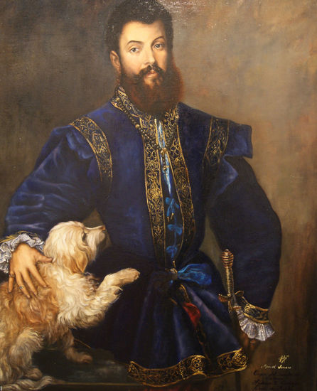 Federico II Gonzaga Conde de Mantua Oil Canvas Figure Painting