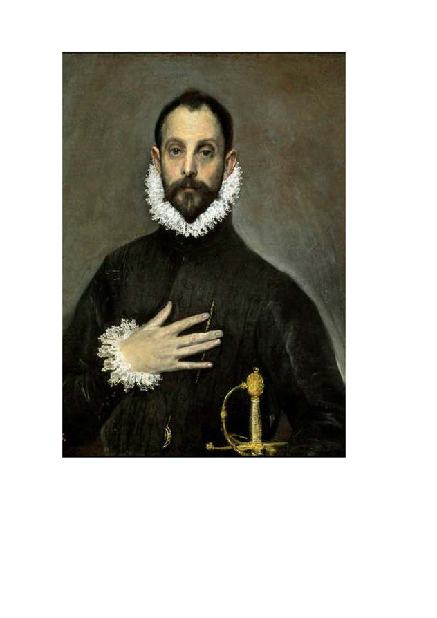 el caballero de la mano en el pecho