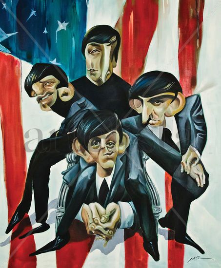 The Beatles Oil Canvas Portrait