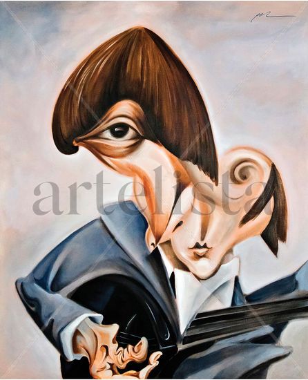 The Beatles, John Lennon Oil Canvas Portrait