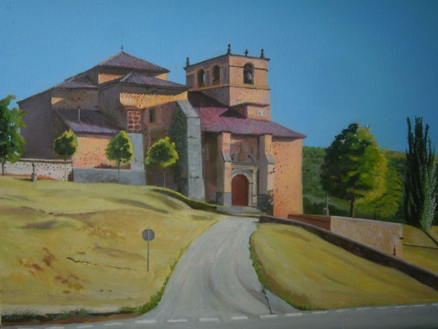 La iglesia de Narros Oil Canvas Landscaping