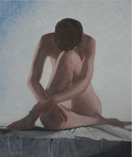 DESNUDO Óleo Tabla Desnudos