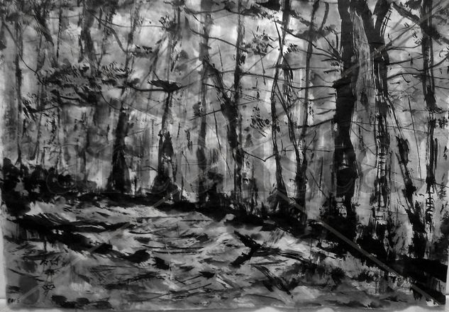 Sumi1 Tinta Papel Paisaje