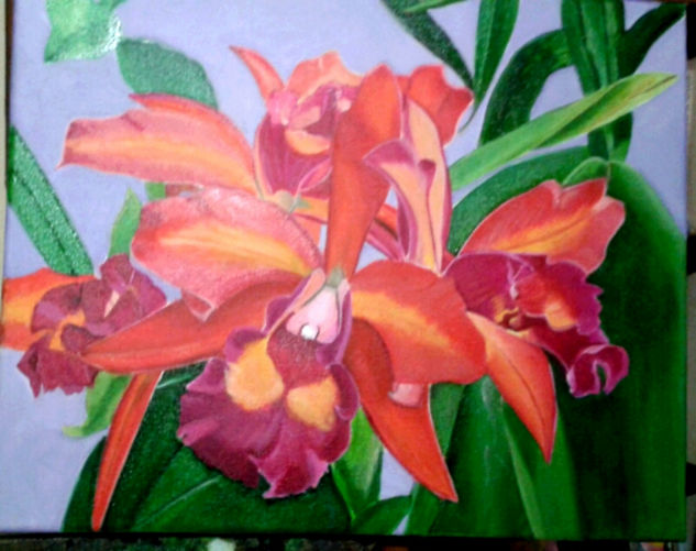 Buenos Dias Alegria Oil Canvas Floral Painting