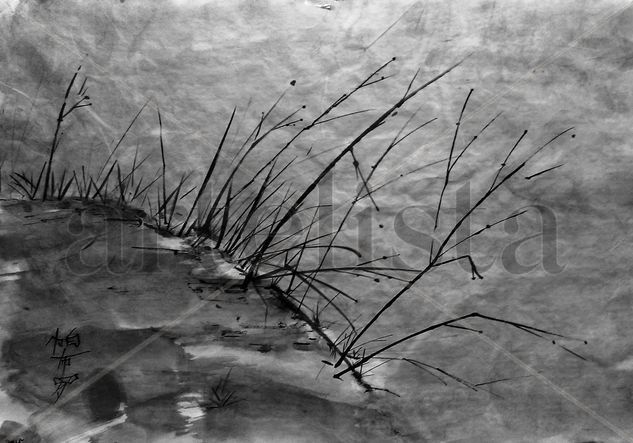 Sumi5 Tinta Papel Paisaje