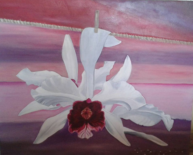 Mi Dulce Perdicion Oil Canvas Floral Painting