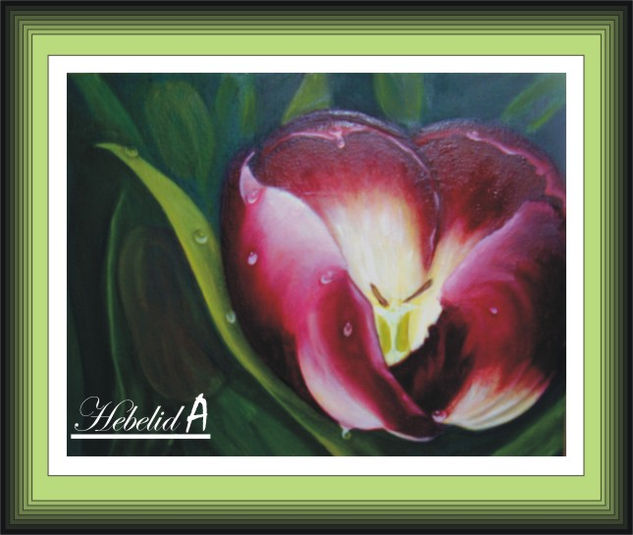 Tulipan Oil Canvas Floral Painting