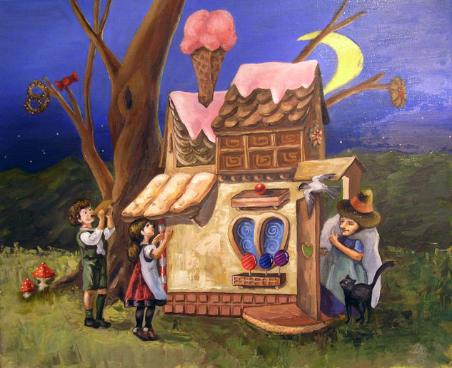 Hansel y Gretel Óleo Lienzo Otros