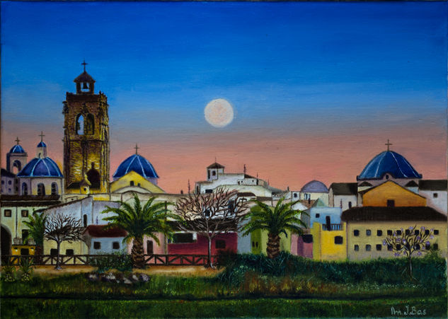 Hora azul Oil Canvas Landscaping