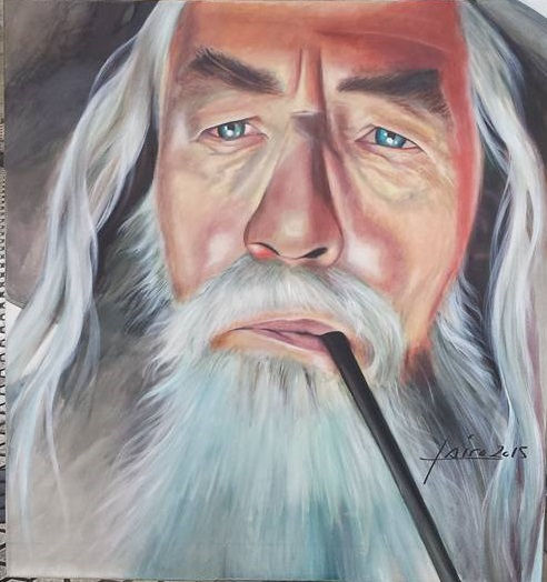 gandalf Acrylic Canvas Portrait