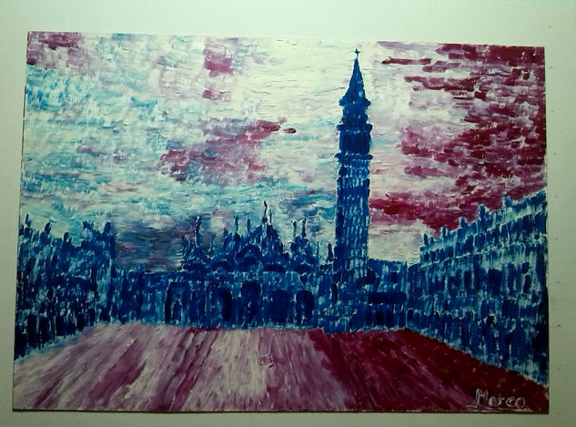 PLAZA DE SAN MARCO -Venecia- Oil Paper Landscaping