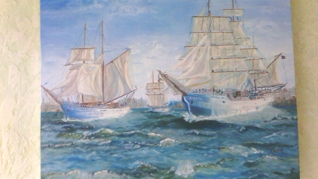 Veleros Oil Canvas Marine Painting