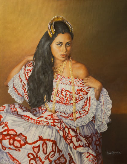 Encanto Oil Textile Portrait