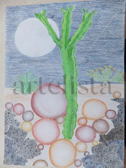 cactus and the moon Pencil