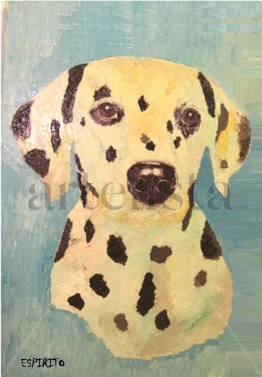 My faithfull dog Acrylic Canvas Animals