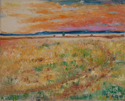 Atardecer con rastrojo