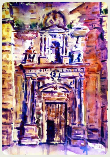 Catedral de Almería Watercolour Paper Landscaping