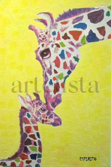 Mother Love Acrylic Canvas Animals