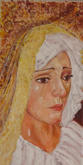 STMA VIRGEN DEL SILENCIO DE AZUAGA Óleo Lienzo Retrato