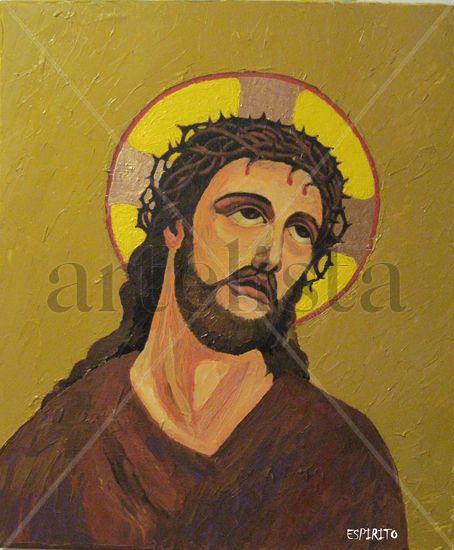 Jesus in Paint Acrylic Canvas Figure Painting