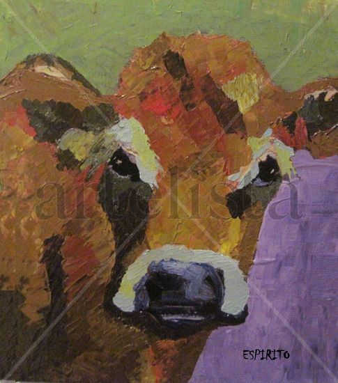 La dulce vaca Acrylic Canvas Animals