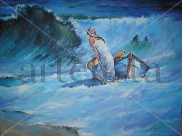 la ola Oil Canvas Marine Painting