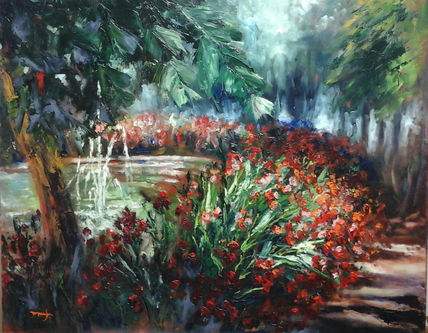 Rosaleda del parque...