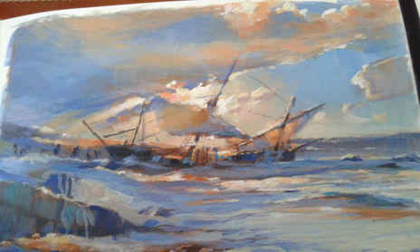 Marinas con Gouache