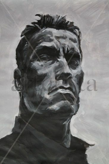 Schwarzenegger Acrylic Paper Portrait