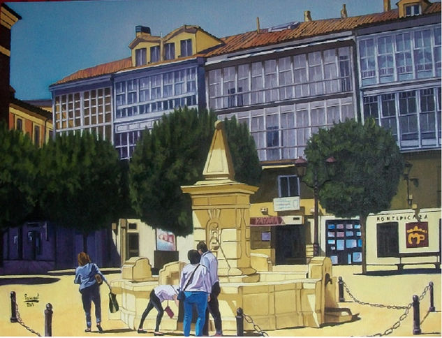 PLAZA DE LA LIBERTAD (BURGOS) Oil Panel Landscaping