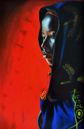 Africana Oil Canvas Portrait