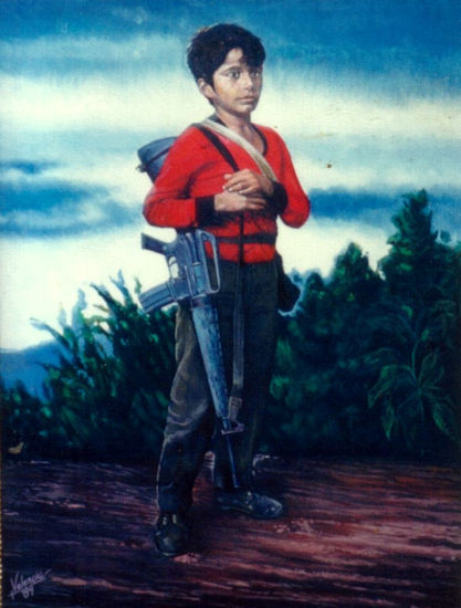 niño guerrillero Gouache Panel Others