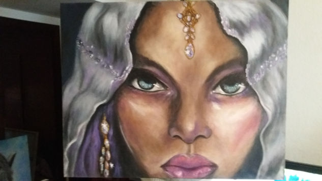 mujer hindú Oil Canvas Portrait