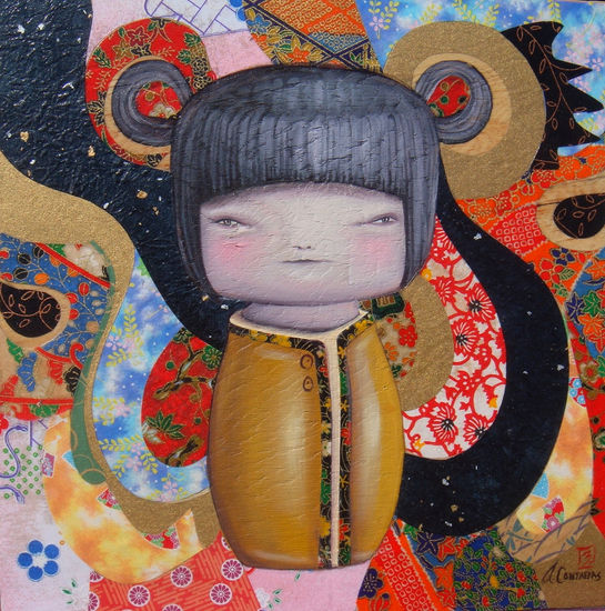 Kokeshi moztaza Mixed media Others Figure Painting