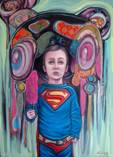 Super Mixed media Canvas Figure Painting