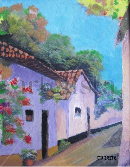 The Colombian house Acrylic Canvas Landscaping