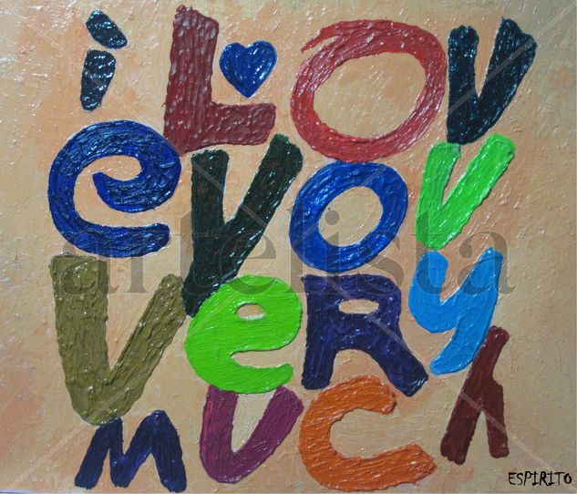 Love Acrylic Canvas Figure Painting