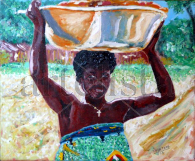 Porteadora Oil Canvas Portrait