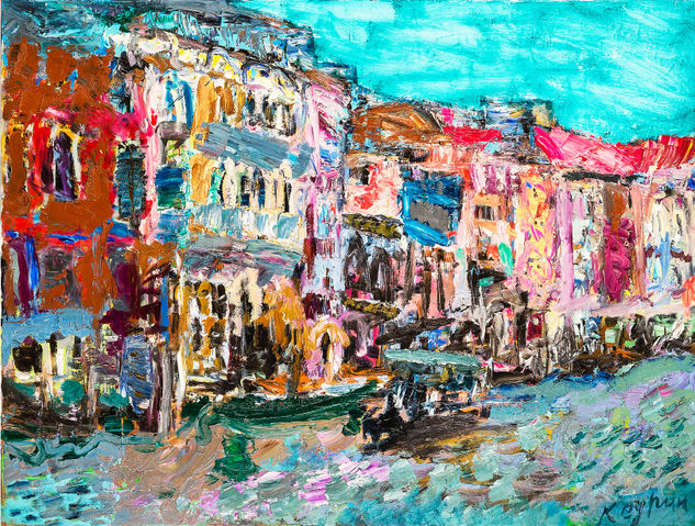 Venice, Winter Oil Canvas Landscaping